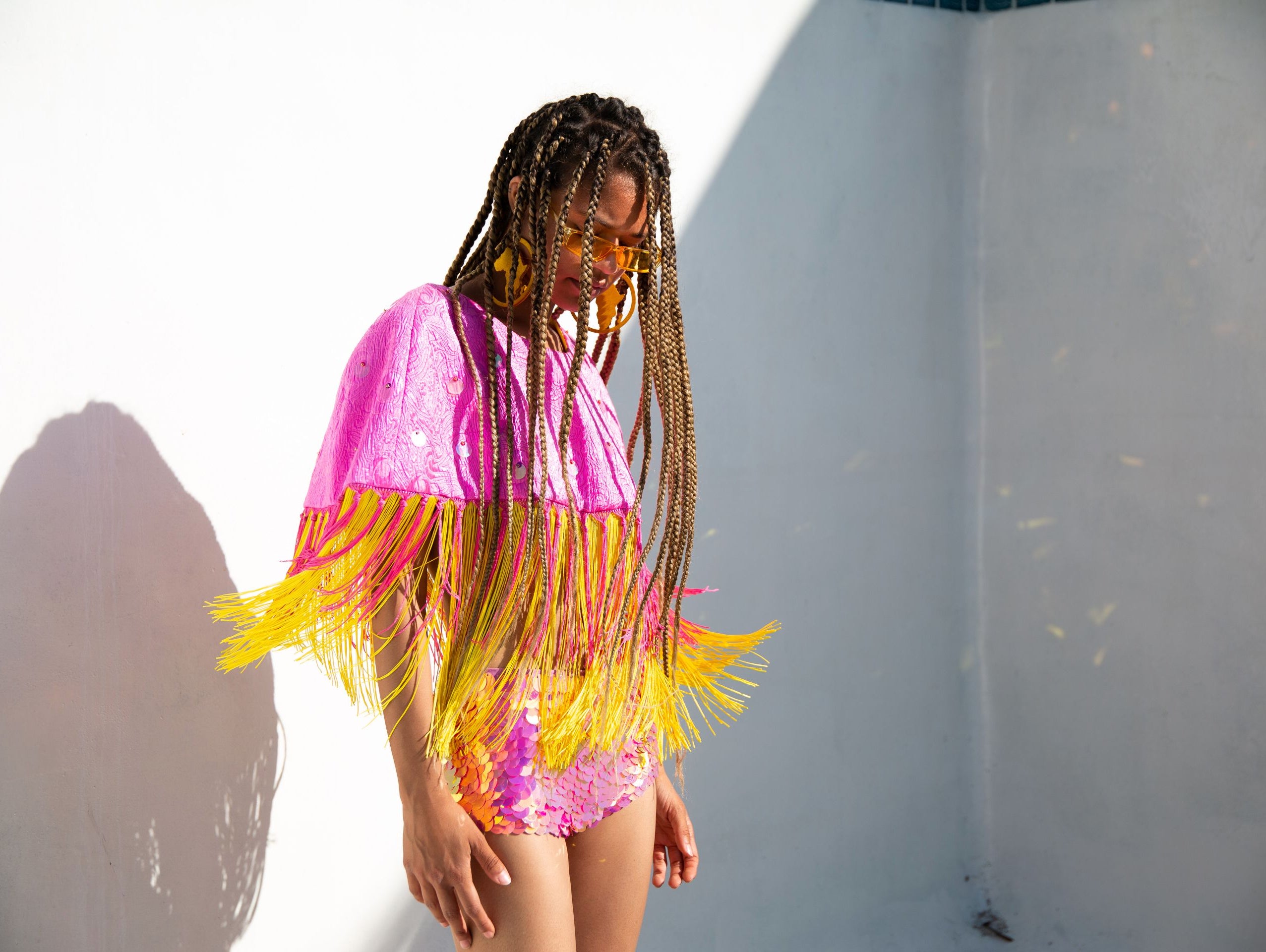 Empty pool on a rooftop in LA? Let's dress up and have some fun!