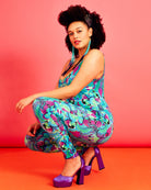 Catsuit in Tribal Tales Print worn by model
