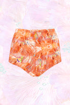 Orange lycra hot pants in Forest of Dreams print
