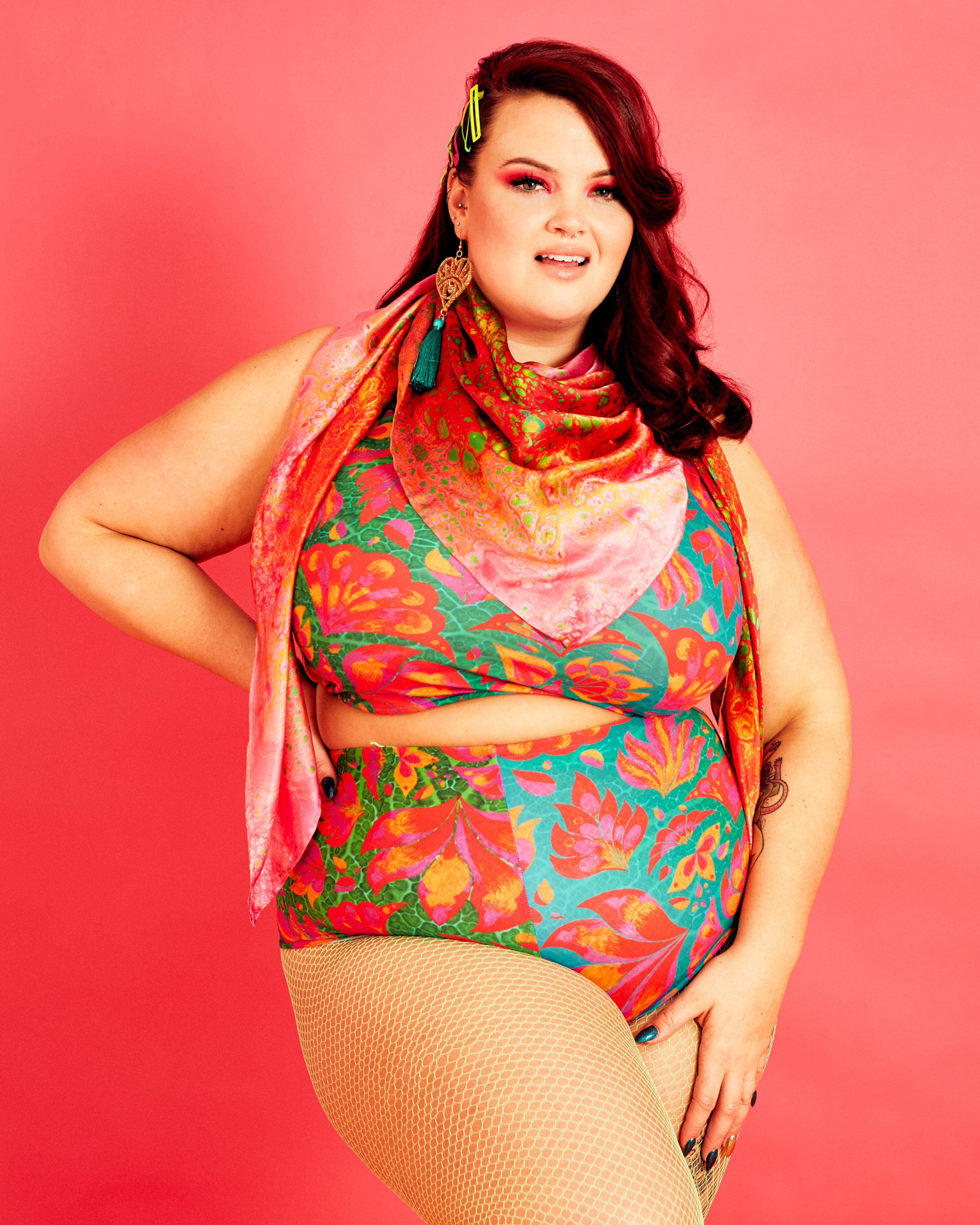 Curve 'Plus Size' in Party Festival Lycra Floral